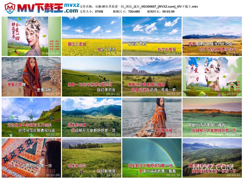 乐桐-醉在草原爱一回_国语_流行_MD300607